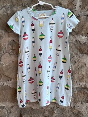 Size 5T TBBC Polly play dress in Light Blue Buoy Print